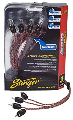 STINGER SI4417 4-Kanal Cinch Anschlusskabel Verstärkersets 5,1m 4000 Serie