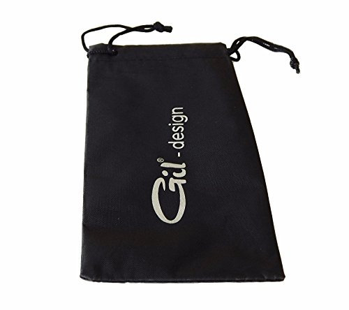 Gil SSC 6 x Etui Brillenbeutel Brillenetui Brillenschutz Schutz in Schwarz glänzend!