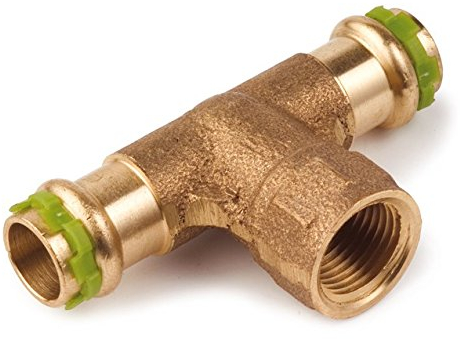 Kupfer Pressfitting SudoPress T-Stück Mittelgang IG 18 mm x R 1/2 x 18 mm, VC130G