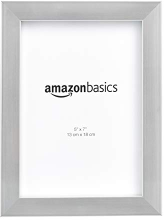 Amazon Basics Rettangolare, Cornice per foto, 13 x 18 cm, Confezione da 2, Nichel