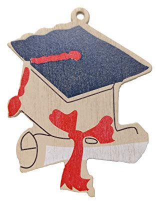 Formschöne Bonboniere Dekoration Holz Beanie Kokos Laurea Set 12 Stück CA106