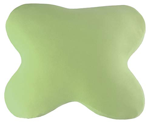 Edda Lux Bezug passend für ACAMAR Kissen, 55 x 47 cm, und für LUXAMEL Schlafkissen 56 x 48 cm, Softer Jersey Kissenbezug für Schmetterlingskissen, aus 100% Baumwolle, in Kiwi