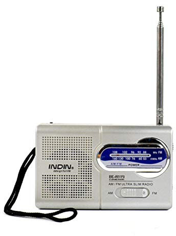 Tragbarer Mini-Taschenlautsprecher AM/FM-Radio Batteriebetrieben mit Teleskopantenne FM 88-108 MHz AM 530-1600 MHz zum Laufen Joggen Reisen (Radio R119)