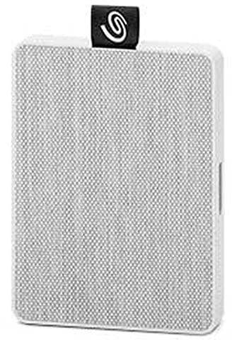 Seagate One Touch SSD, tragbare externe SSD 500GB, 2.5 Zoll, USB 3.0, PC & Mac, weiß, inkl. 3 Jahre Rescue Service, Modellnr.: STJE500402
