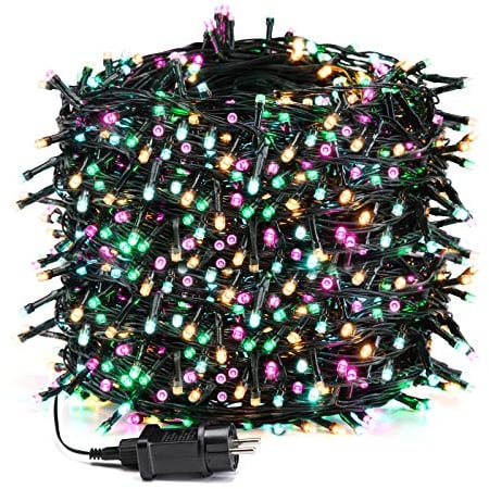 Avoalre 100M Lichterkette Außen 1000leds, 8 Modi LED Lichterketten,31V Weihnachtsbeleuchtung Außen, IP44 Wasserdicht bunte Lichterkette für Tannenbaum, Hochzeit, Weihnachten,Garten, Ostern
