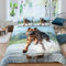 Loussiesd Deutscher Schäferhund Bettwäsche Set 135x200cm für Kinder Jungs Hund Muster Bettbezug Set 3D Tier Thema Betten Set mit 1 Kissenbezügen 80x80cm Weicher Mikrofaser Reißverschluss