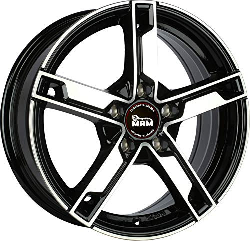 MAMW4 7JX17 4/100 ET35 63.4 BLACK FRONT POLISH Alufelgen
