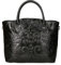 Chicca Borse Borsa tote donna borsa a mano in pelle camoscio stampato borsa media italiana - Nero