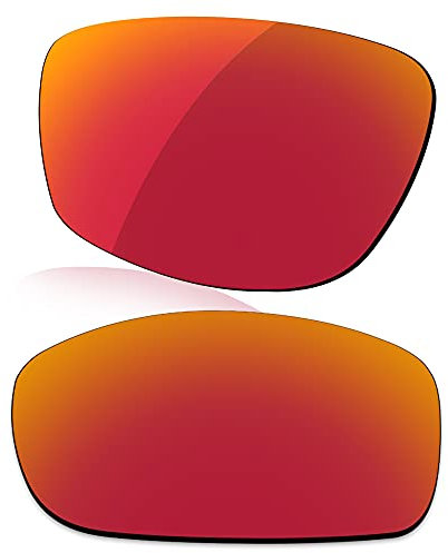 LenzReborn Verres polarisés de rechange pour lunettes de soleil Oakley Jawbone - Plus d'options, Rouge feu – Miroir polarisé, taille unique