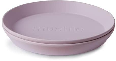 mushie Assiette pour Enfants | Réutilisable Vaisselle Sans BPA | Assiettes Compatibles Lave-Vaisselle & Micro-ondes | Fabriqué au Danemark | Soft Lilac