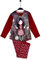 Pigiama Lungo Compatibile con Santoro Gorjuss Little Wings Christmas Angelo di Natale Scatola Ragazza Donna Taglia S M L XL XLL + Omaggio Portachiavi Paillettes (L)