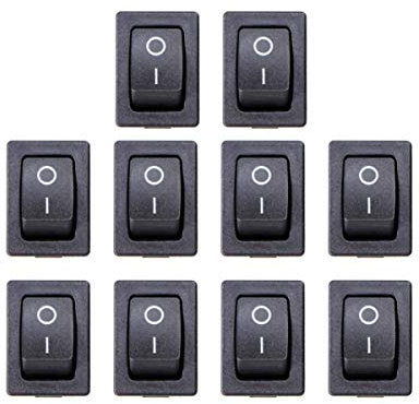 Housoutil 10 Pièces Interrupteur à Bascule Interrupteur Miniature Mini Interrupteur Tactile Interrupteur Lumineux Interrupteur Automobile Éclairé Commutateur Changer Produit Electronique