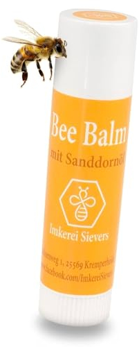 Nordbienchen® Bee Balm Lippenpflegestift mit Sanddornöl 5g – Natürliche Lippenpflege gegen Trockene Lippen – Imkerprodukt – Frei von Zusätzen