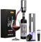 Electric Wine Opener Set, Tomeem Wine Gift Set with Rechargeable Wine Opener, Electric Wine Aerator, Vacuum Stoppers and Foil Cutter, 4-in-1 Electric Wine Bottle Opener for Home Party Bar
