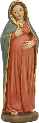 dekoprojekt Krippenfigur Schwangere Maria, rot-blau