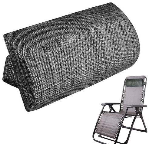 ARSBORUI Liegestuhl Kissen Kopfstütze Sonnenliegen Gartenliege Gartenstuhl Gartenmöbel Kopfkissen Reisekissen Nackenkissen Mit Gummiband, Strandliege Zubehör (grau)