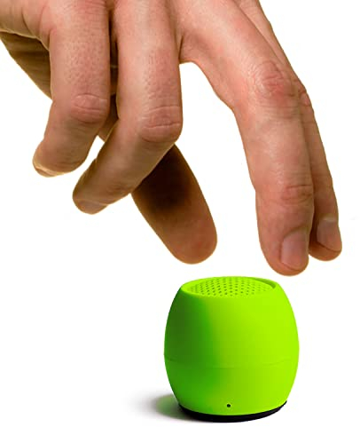 Boompods Zero Mini Portable Bluetooth Speaker - Wireless Speakers, IPX6 Waterproof, 5 Hr Playtime, Small Outdoor Speaker with Microphone & Dual Pairing Option, for Shower, Travel, & iPhone, Lime Green