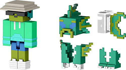 Minecraft Game, Creator Series Actionfiguren und Zubehör, Erweiterungspaket, 8,3 cm, Sammlerstück, Geschenk für Kinder