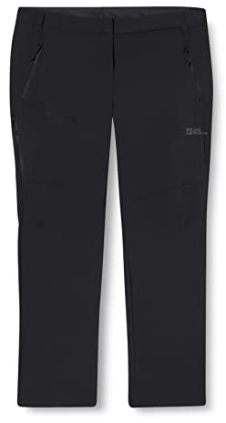 Jack Wolfskin Damen Glastal Pants Wanderhose, Schwarz, 40 EU