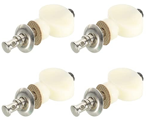 PATIKIL Ukulele Accordatori Pioli Perno Macchine Accordatori Plastica Metallo Bianco per Ukulele Piccolo Quattro Corde 4pz