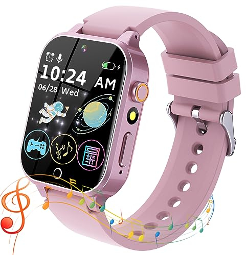 clleylise Smartwatch Bambini 3-12 Anni con 32 Giochi Educativi, Fotocamera HD, Monitoraggio Salute (Contapassi/Calorie), Musica, Torcia e Scheda SD – Orologio Intelligente Sicuro per Bambini