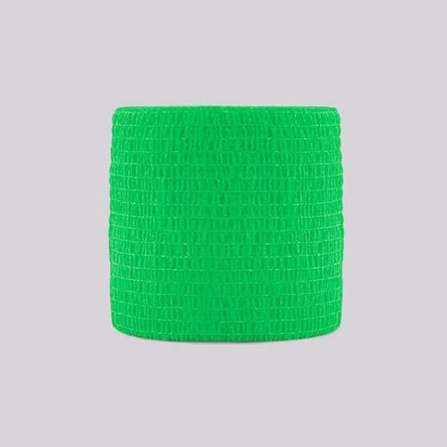 KEOJI Colorful Sport Self Adhesive Elastic Bandage Wrap Tape 4.8m For Knee Support Pads Finger Ankle Palm Shoulder-Green,2.5cmx4.8m