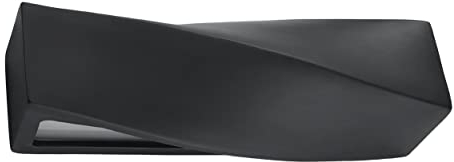 Licht-Erlebnisse Wandleuchte Schwarz Keramik lang 42 cm Up Down indirekte Beleuchtung E27 Wandlampe Wohnzimmer Flur Treppe