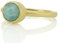 Amazonit Lünette Ring in 18k Gold, 14k Gold, oder 24k Vermeil - Ideales Geschenk für Frauen und Mädchen