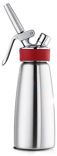 Siphon Professionnel à Chantilly iSi Gourmet Whip 1/2 Litre (500ml) / Parfait pour Les préparations Chaudes ou Froides (chantillys et espumas). Le Choix des Plus Grands Chefs du Monde Entier