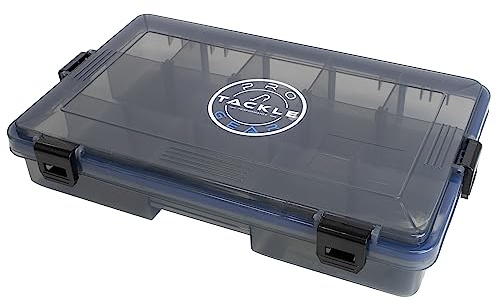 Pro Tackle Lure Box Köderbox, Grau, Medium - 27,5 x 18 x 5cm | Wasserdicht, UV-Schutz, Für Kunstköder & Kleinteile, Angelbox
