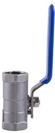 Kugelhahn mit Gewinde, 304 Edelstahl-Kugelhahn, Zoll-Gewindestahl-Kugelhahn mit Vollem Durchgang und Vinylgriff für Wasser, Öl, Gas
