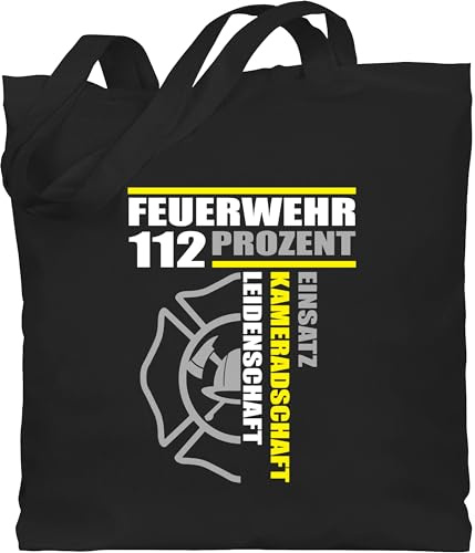 Shirtracer - Baumwolltasche - - Taschen - Feuerwehr 112 Prozent Einsatz Kameradschaft Leidenschaft I Freiwillige Feuerwehr Geschenk