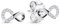 WANTNI Women's 925 Sterling Silver Cubic Zirconia Infinity Stud Earrings, Fashion Jewellery for Women and Girls, Mother's Day Birthday Gift.