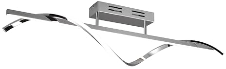 Reality Leuchten LED Deckenleuchte Isabel R62201106, Metall Chrom, inkl. 26 Watt LED, Switch Dimmer