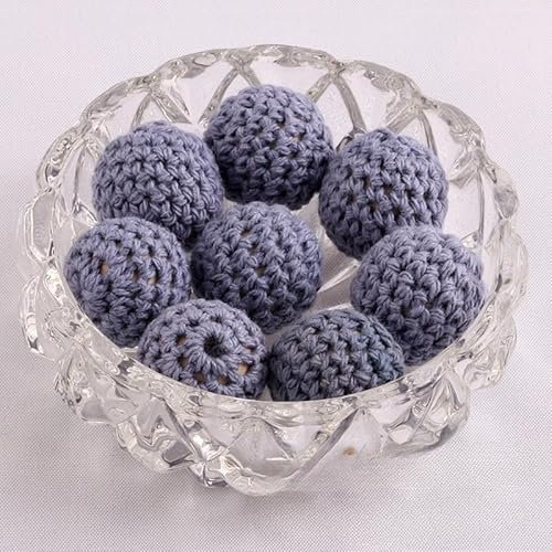 CEMELI 10PCS 16 Millimetri di Legno Increspato Perline di Lana Feltro Pom Pom Palline di Feltro di Lana Perline per La Lavorazione della Forcella Fare Panno di Velluto Coperto Perline caffè