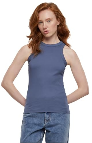 Urban Classics Damen Top Ladies Racer Back Rib Top, Geripptes Frauen Top mit Racerback, Baumwolle, erhältlich, Größen XS-5XL