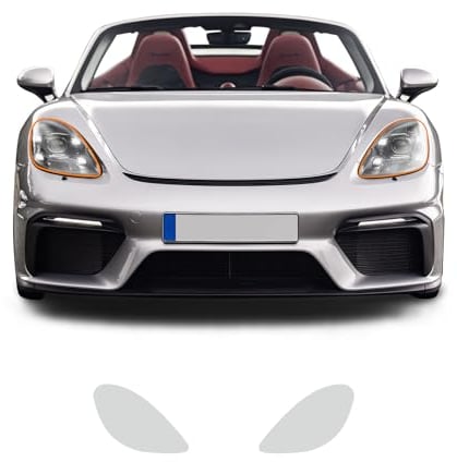 FDAIUN Scheinwerfer PPF Lackschutzfolie für Porsche 718 Spyder 2019 2020 2021 2022 2023 TPU PPF Folie Schutzfolie Transparent Schutzfolie Zubehör 2Stücks