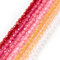 PandaHall - 7 hebras de cuentas de cristal facetado de 2 mm, cuentas sueltas redondas de cristal transparente para manualidades, pulseras, joyas