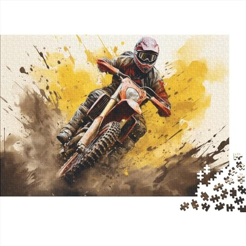 Motorrad Puzzle 1000 Teile Erwachsene Dirtbikes Motocross Puzzles Für Erwachsene Lernspiel Herausforderungsspielzeug 1000-teilige Puzzles Für Erwachsene 1000pcs (75x50cm)