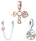 Doyafer 925 Sterling Silber Anhänger Charms Familie Baum Sicherheitskette für Frauen Armbänder Halskette Geschenk 3 Stück/Packung