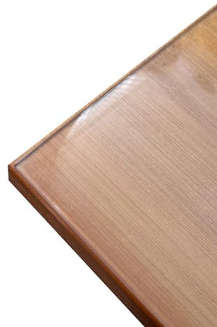 Stoff-Kollektion - Tischfolie abgeschrägte Ecken zuschnitt nach Maß aus PVC – Robuster & langlebiger Tischschutz für eckige Tische - Abwaschbare weiche Schutzfolie – Transparent 2mm Stärke 140x80 cm