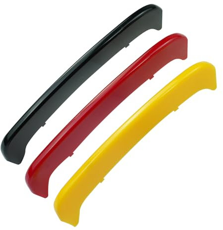 TECART 3 tiras de rejilla frontal para BMW Serie 3 E46 2 puertas 1998 – 2002, 10 rejillas, accesorios estándar de Alemania, bandera de Alemania, decoración