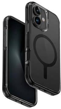 UNIQ Combat Phone Case Kompatibel mit Hybrid iPhone 16 (2024) 6.1, MAGCLICK Charging (Schwarz)