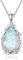 ONEFINITY Opal Rose Halskette 925 Sterling Silber Teardrop Opal Anhänger Schmuck für Frauen