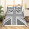 Loussiesd Flagge des Vereinigten KönigreichsBettwäsche Union Jack Bettwäsche Set 220x240cm Grau UK Flaggege Bettbezug Set Geometrisch für Kinder Ultra Weicher mit Reißverschluss