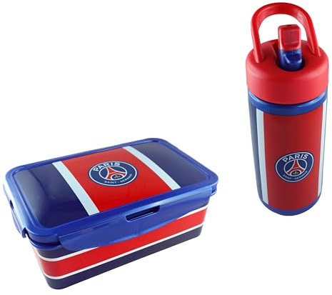 PSG Trinkflasche + Brotdose, offizielle Kollektion von Paris Saint-Germain