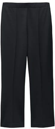 someday Damen Leggings | Verkürzte Flared Pants CURINNA Detail aus Sweatware Black, 38