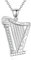 ONEFINITY Harfe Kette 925 Sterling Silber Harfe Anhänger Musik Instrument Halskette Harfe Schmuck Geschenke für Damen