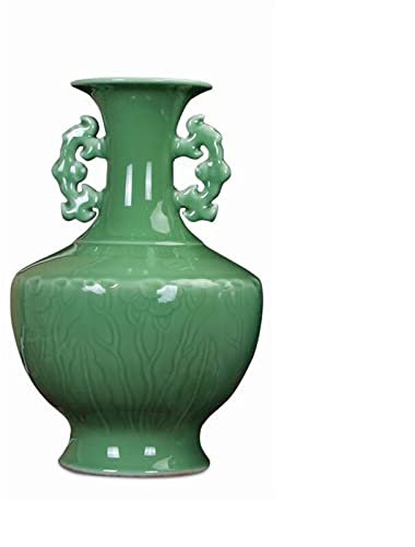 Blumenvasen, dekorative Keramikvase, neue Amphore im chinesischen Stil, blaue und weiße Porzellanvasen, 13 Zoll, große Blumenvase für den Schreibtisch, für Zuhause, Wohnzimmer, Hochzeitsdekoration