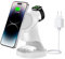 Ladestation für Apple Watch und iPhone, 3 in 1 Wireless Charger Induktive Ladestation/Kabelloses Ladegerät für iPhone 16/15/14/13/12 MagSafe Gerät Serie/Samsung Apple Watch/AirPods Pro Serie (Weiß)